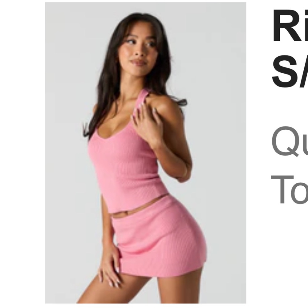 F21 Ribbed Knit Skort